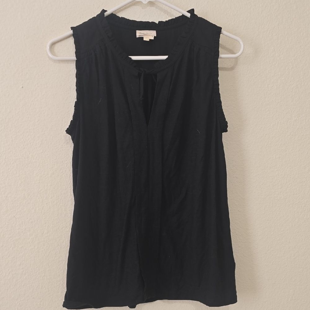 Meadow Rue Black Sleeveless Top S
